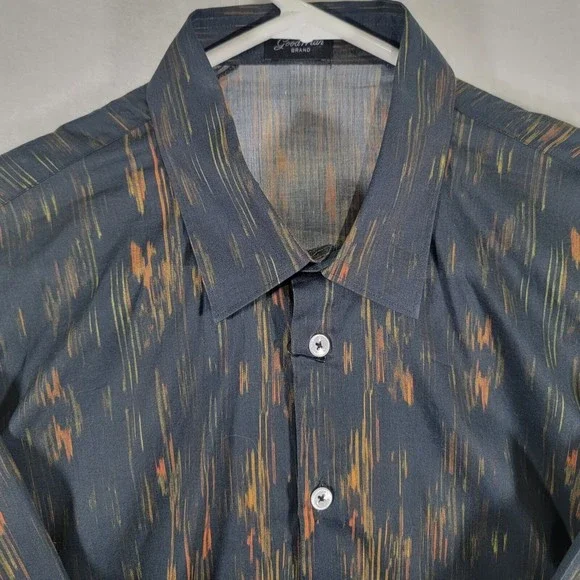 GOOD MAN BRAND Long Sleeve Button Up Shirt Size Small Black / Orange Top NWOT - Picture 7 of 16